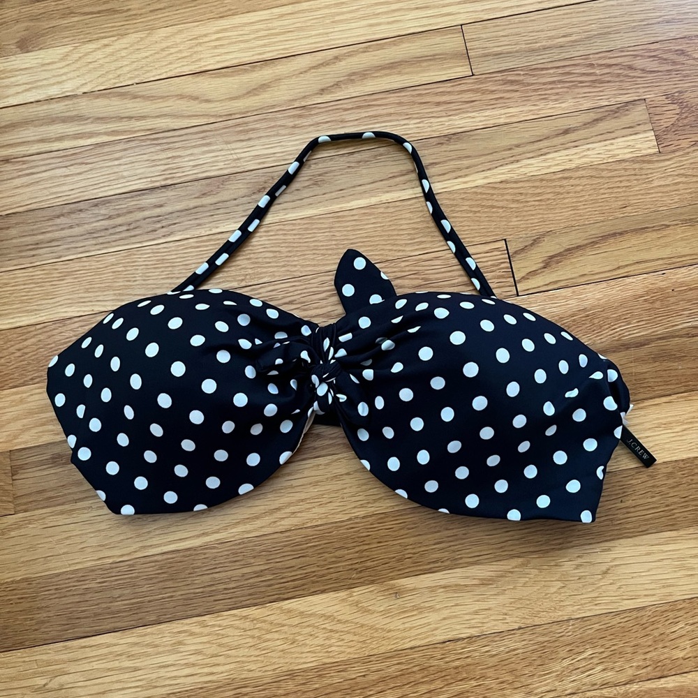J. Crew Polka Dot Underwire Bikini Top
